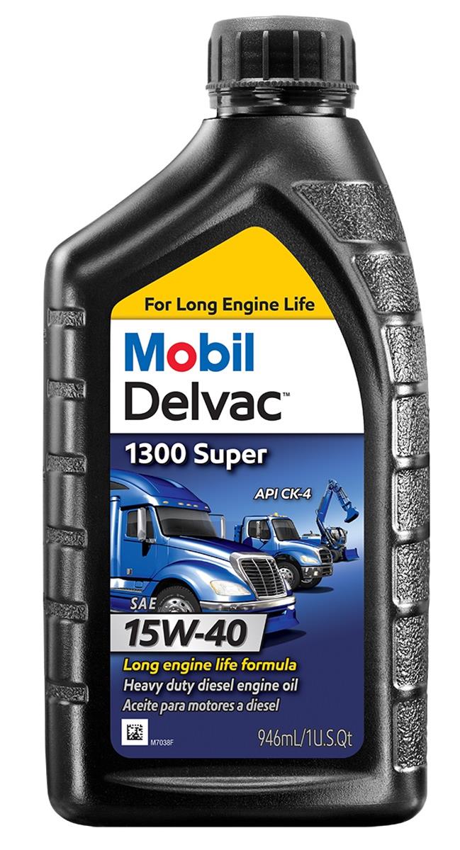 Mobil Oil Delvac (TM) 1300 Super, SAE 15W-40, 1 Quart Bottle, Single