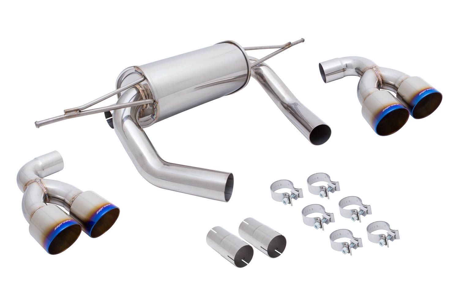 Megan Racing BMW M3 (F80) 15-19 / M4 (F82) 15-19 - Supremo Exhaust System - Burnt Rolled Tips - MR-ABE-BF82-VO