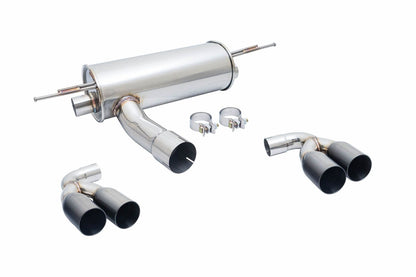 Megan Racing Axle Back Exhaust for 2016+ BMW M2 F87 - T-304 Stainless Steel, Black Chrome Finish