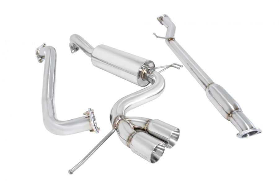 Megan Racing Type 2 Exhaust for Hyundai Veloster 2012-2018 - Stainless Rolled Tips