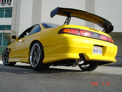 Megan Racing Cat-Back Turbo Exhaust System for Nissan 240SX 1995-1998, 3-Inch Pipe with Short Tip