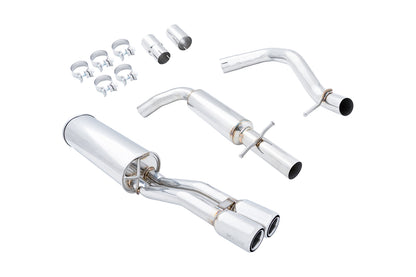 Megan Racing Cat-Back Exhaust System Dual Tip for 2003-2005 Volkswagen Jetta - 2.5" Tubing, 2.38" ID, Dual 3" Tips MR-CBS-VWJ03