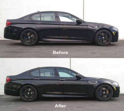 Megan Racing Lowering Springs for BMW M5 F10 2013-2017 SAE 9254 Cold Wound Steel Direct Replacement of OE Components Front Drop 19mm Rear Drop 9mm