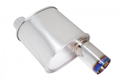 Megan Racing - Universal Exhaust F-RT Turbo Muffler 3" Pipe 3.5" Single Various Finishes MR-MU-FRT-T