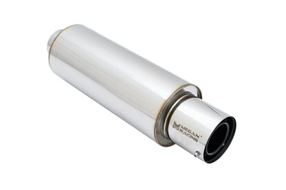 Megan Racing Muffler 2.5 Inlet 4" Tip W/Silencer Universal Exhaust M-N1 - LWT-MU-N1