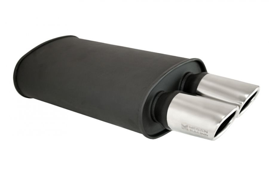 Megan Racing Universal Exhaust O-VA Muffler (Dual Oval Burnt Tips)