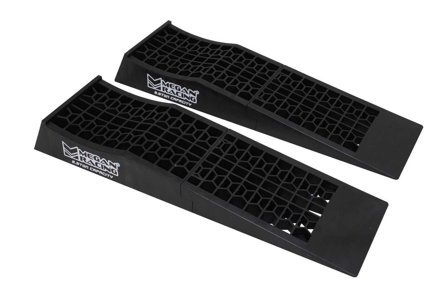Megan Racing Low Profile Drive-On Ramps - Universal 65mm Raise, 5000lbs Load, Black MR-RAMP-01