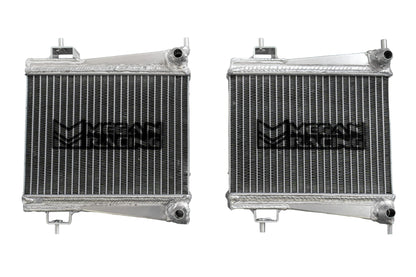 Megan Racing Side Radiators for Toyota Supra 2020+ (Left/Right) - MR-RT-TS20-RL Aluminum, 40mm Heat Exchanger, Direct Bolt-On, 1-Year Warranty