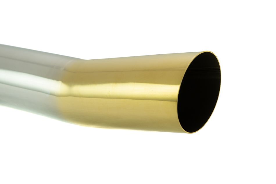 Megan Racing Universal 3" to 4" VIP Exhaust Tips "Blast Pipes" Style - Single Gold Tip