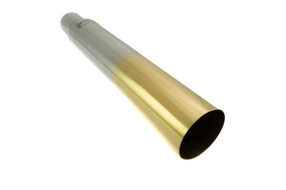 Megan Racing Universal 3" to 4" VIP Exhaust Tips "Blast Pipes" Style - Single Gold Tip