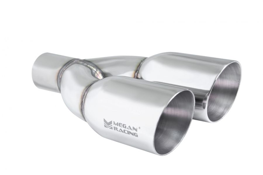 Megan Racing Universal Stainless Twin Roll 3.5" Tips 2.5" piping (Tips only)