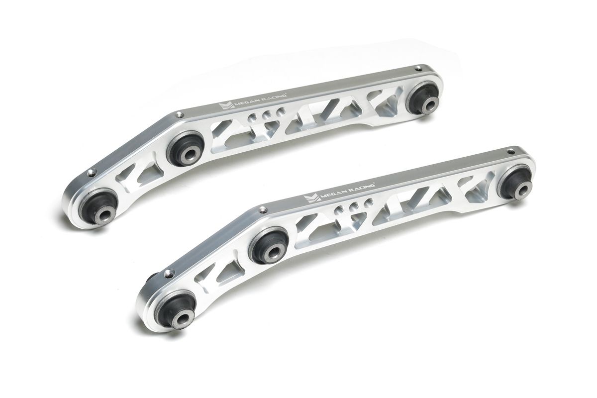 Megan Racing Hardened Rubber Rear Lower Control Arm, Aluminum for Honda Civic 1992-1996, Integra 1994-2001 DC2