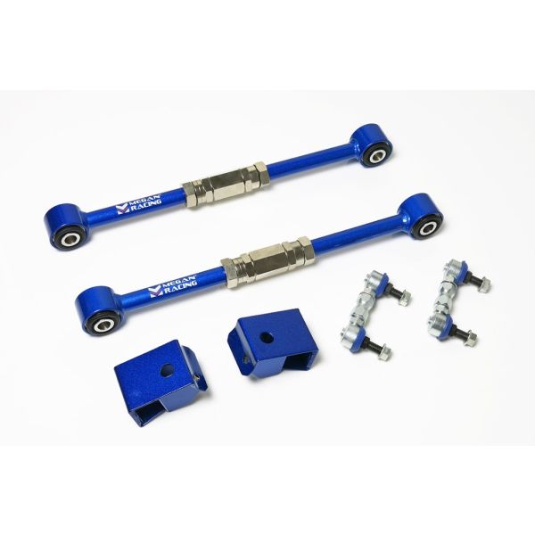 Megan Racing Rear Adjustable Lateral Arms for Subaru Impreza GC/GD 15-17" Adjustable Length, Anti-Dust Pillowball Ends