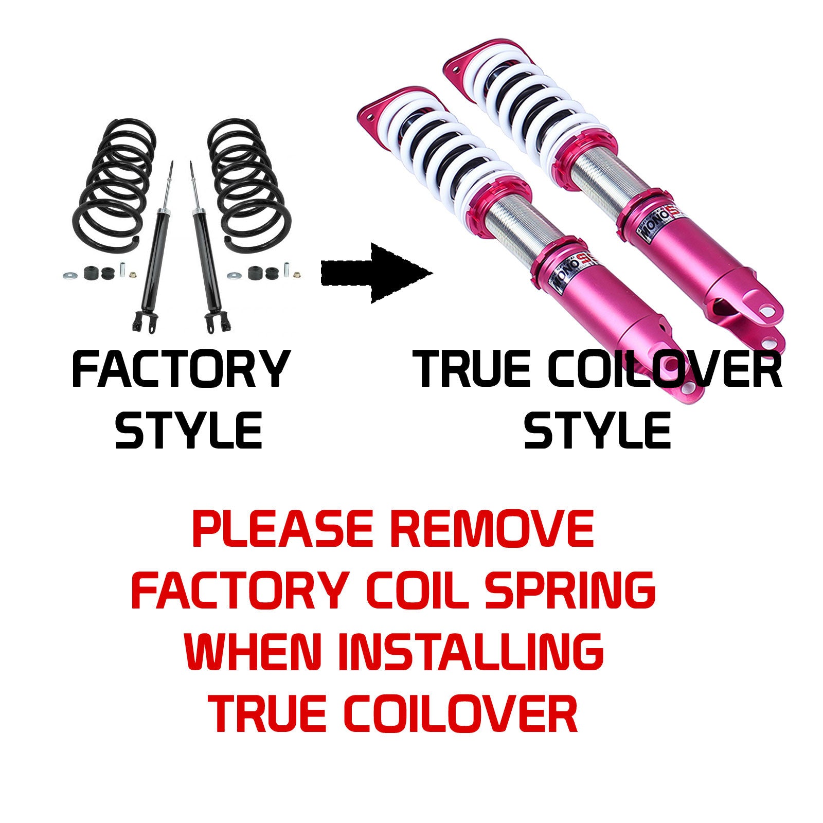 Godspeed Nissan Altima (D32/L32/L33) MonoSS Coilovers - True Coilover Setup