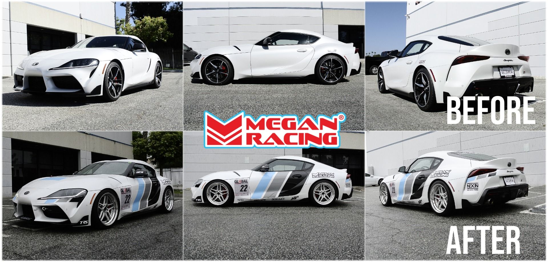 Megan Racing Lowering Springs for Toyota Supra 2020 and Newer - Spring Rates FR 3.38 Rear 10.8