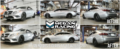 Megan Racing Coilover Damper Kit for Mercedes E-Class 2011-2017 W207/C207 - Monotube, 30-click Damping, Full Length Adjustability MR-CDK-W207-EU