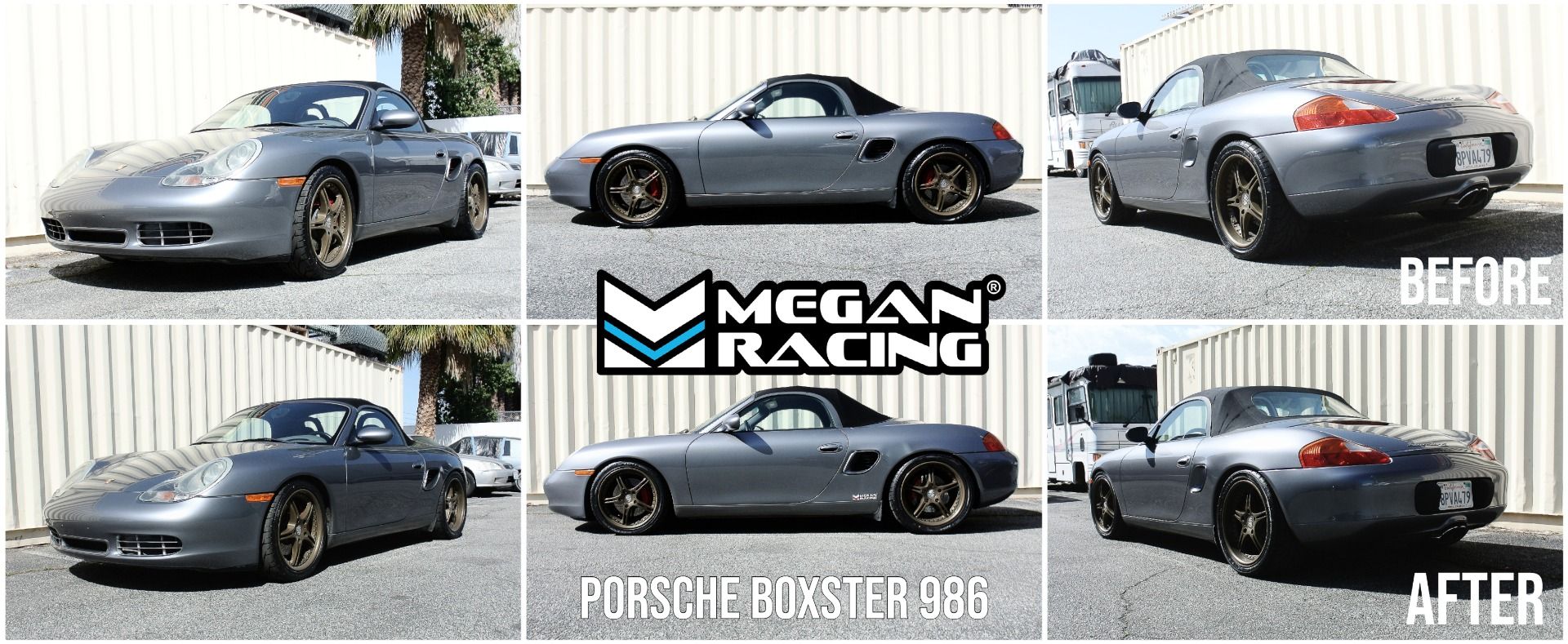 Megan Racing EuroII Series Coilover Damper Kit for Porsche Boxster 1997-2004 986