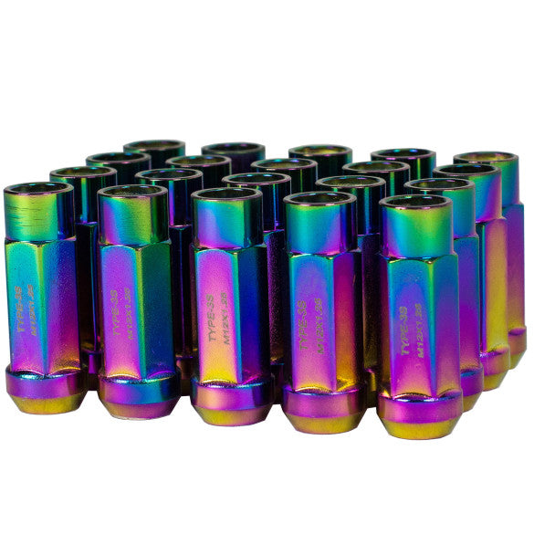 Godspeed New Type 3-X 55mm Steel Open End Lug Nuts 20 pcs. Set M12 X 1.25