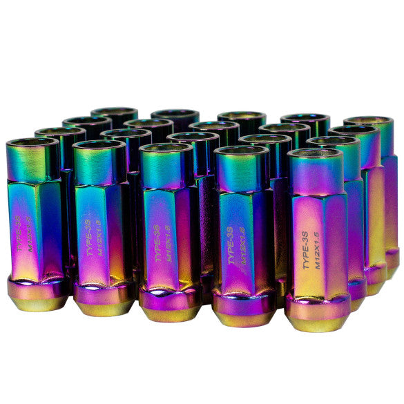 Godspeed New Type 3-X 55mm Steel Open End Lug Nuts 20 pcs. Set M12 X 1.5