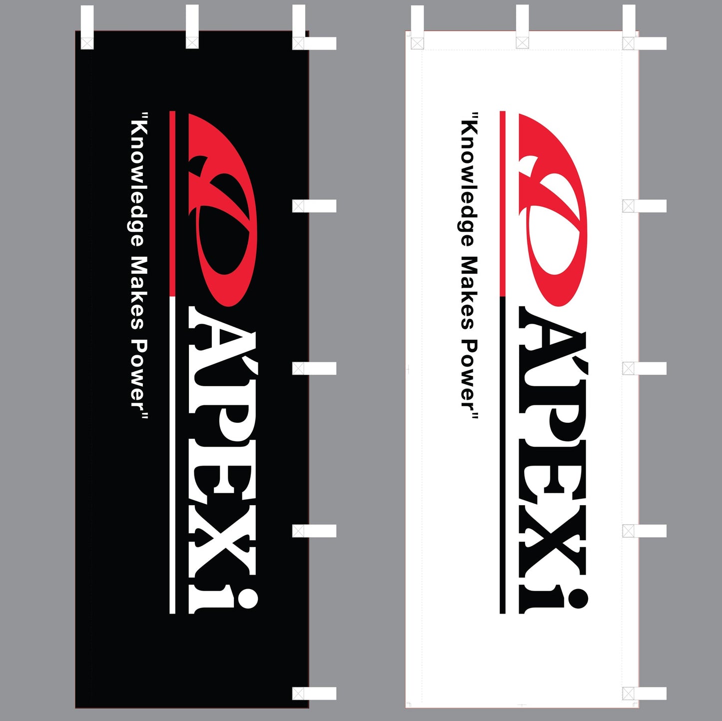 APEXi A'PEXi "Knowledge Makes Power" Nobori Flag - Limited Edition