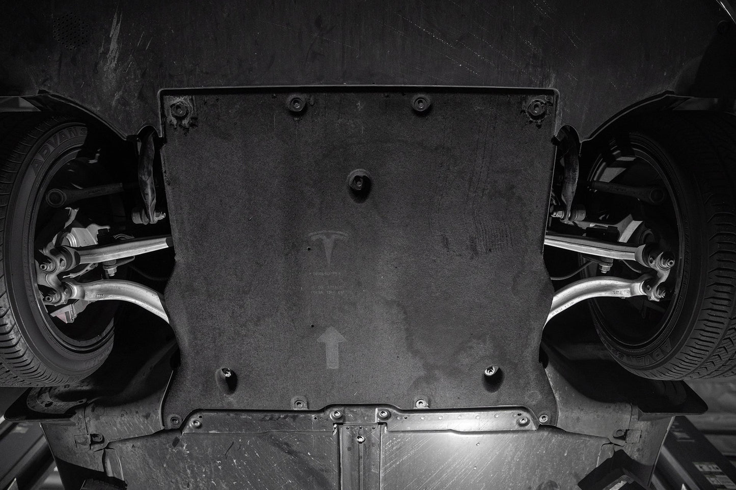 HPS Performance HPS Aluminum Front Skid Plate Undertray Protection Shield 2017-2023 Tesla Model 3, Black SP-101