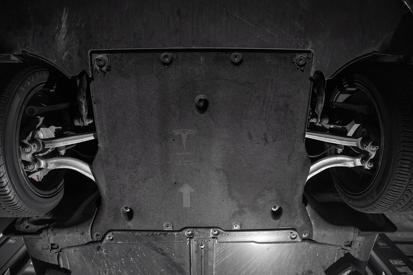 HPS Performance HPS Aluminum Front Skid Plate Undertray Protection Shield 2020-2023 Tesla Model Y, Black SP-101