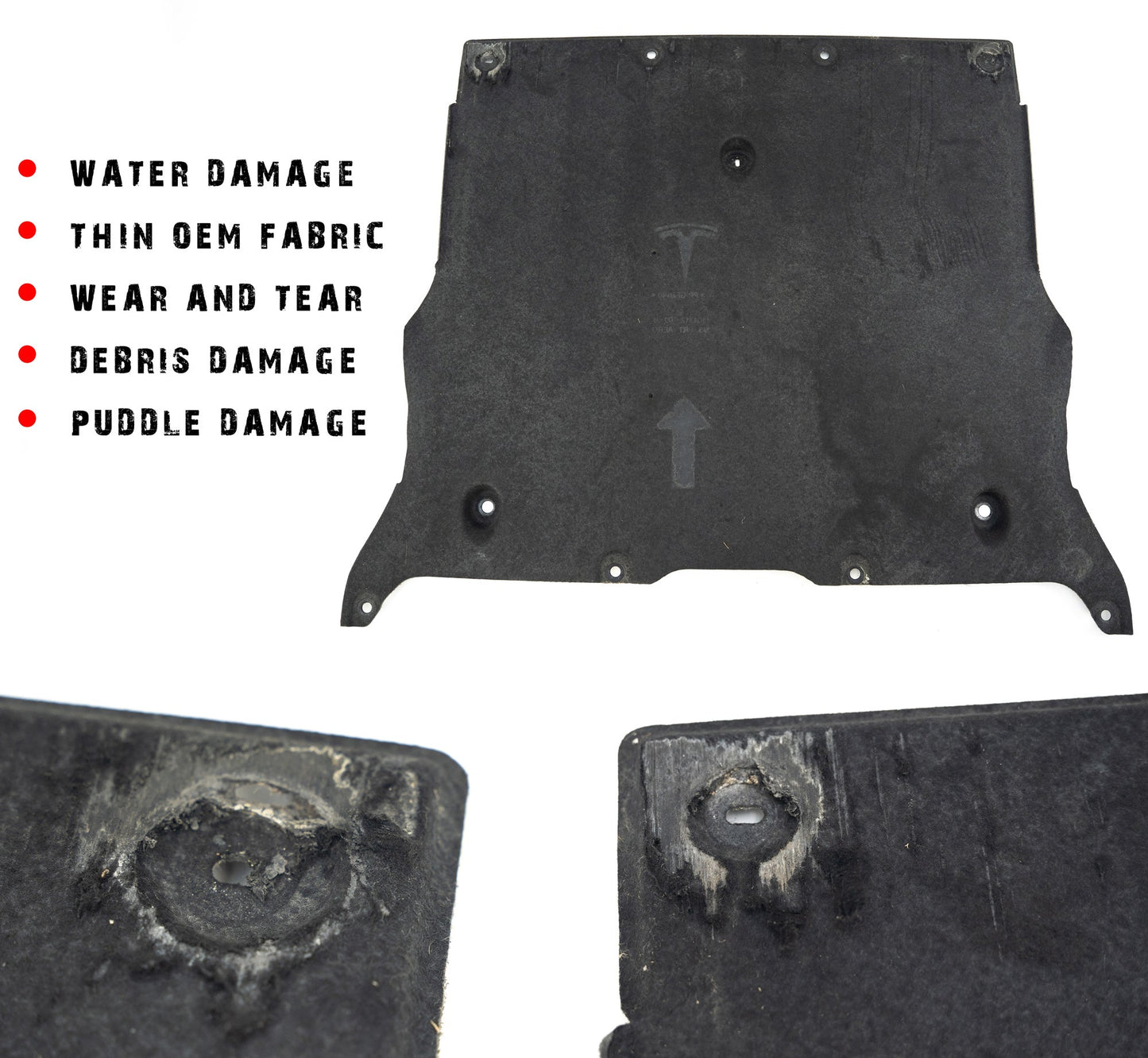 HPS Performance HPS Aluminum Front Skid Plate Undertray Protection Shield 2017-2023 Tesla Model 3, Black SP-101