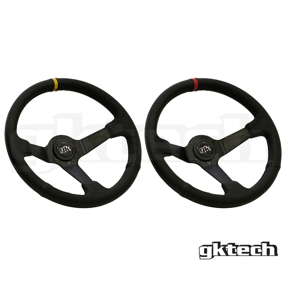GKTech Steering wheel 350mm Deep dished leather