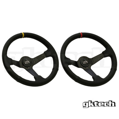 GKTech Steering wheel 350mm Deep dished leather