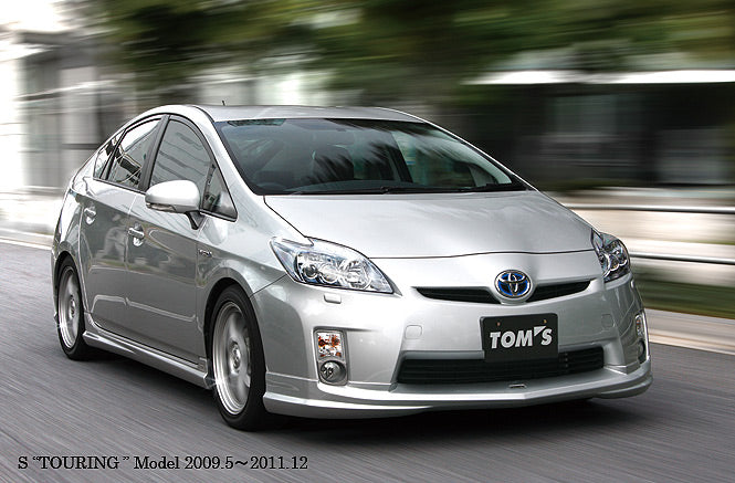 TOM'S Racing Front Lip Spoiler (Painted Black) - 2010-2011 Toyota Prius