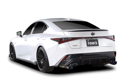 TOM'S Racing Stainless Axleback Exhaust System - 2021+ Lexus IS 300/350 (Titanium Quad Tips)