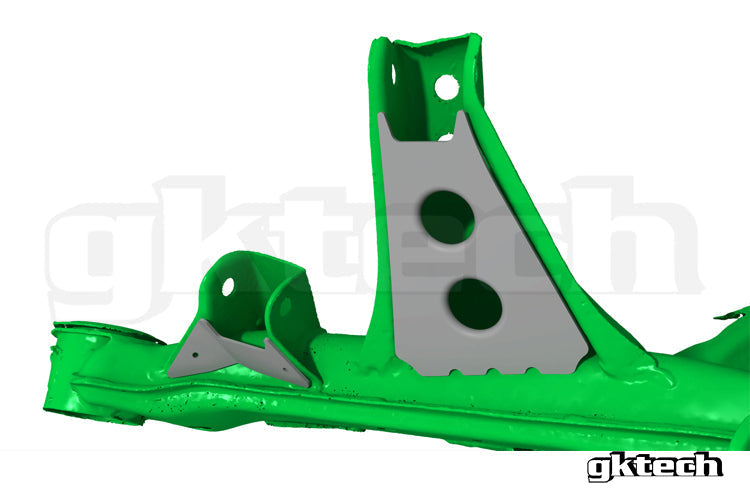 GKTech V2 S13 240sx/R32 GTS-T Skyline subframe weld in reinforcement plates