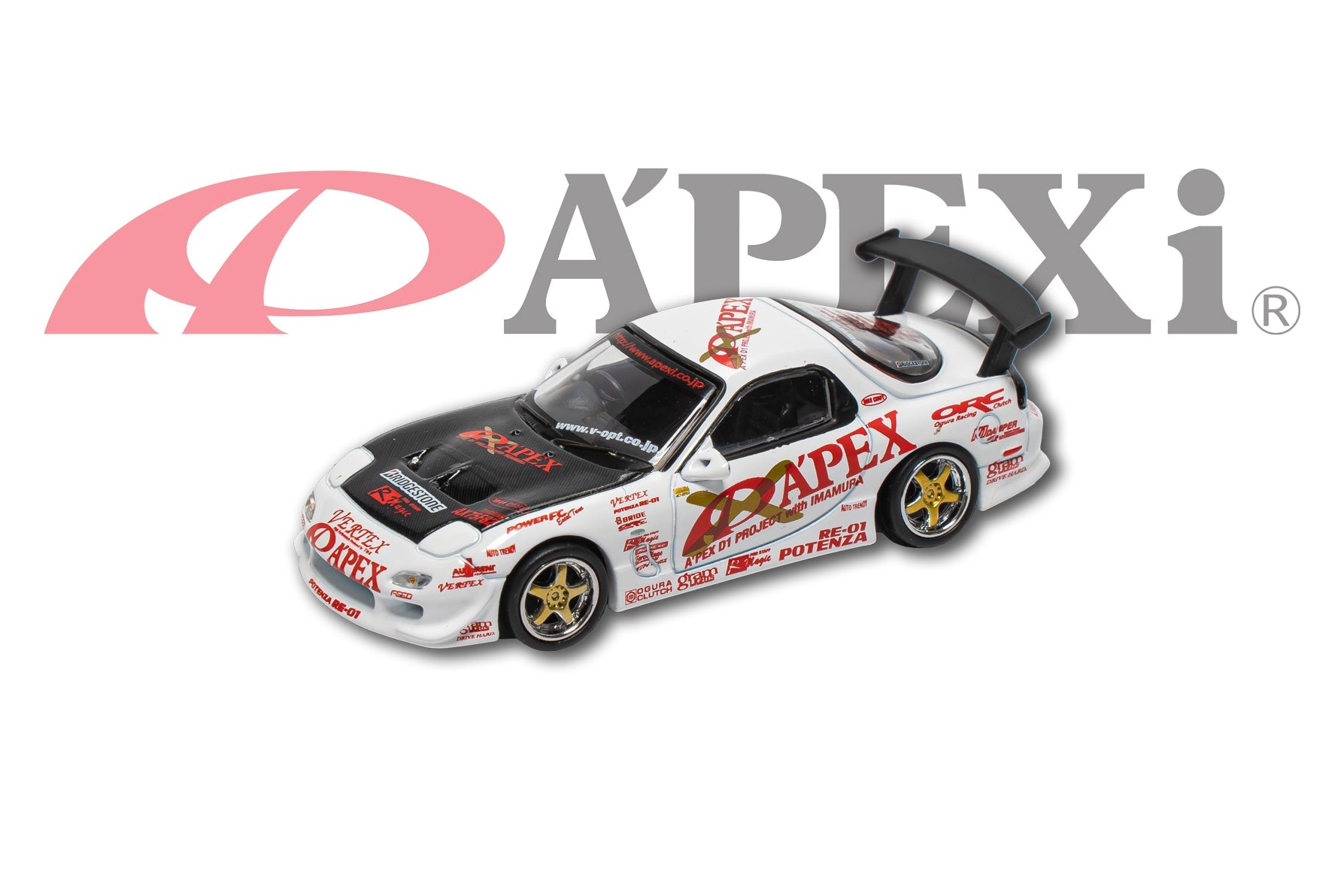 A'PEXi RX-7 FD3S D1GP Project - Tarmac Works x Vertex 1:64 Scale Die-cast