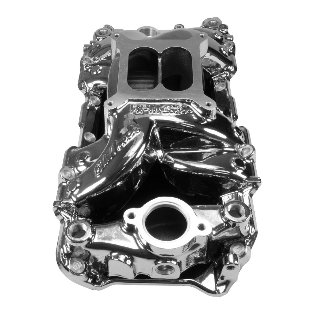 Edelbrock Chevy Big Block RPM Air-Gap 2-R Intake Manifold - Chrome Plasma Finish 7562-CP
