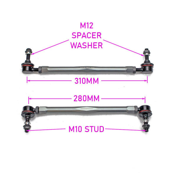 Godspeed Ford Focus 2013-19 Front Anti-Sway Bar Adjustable Links, OE Replacement