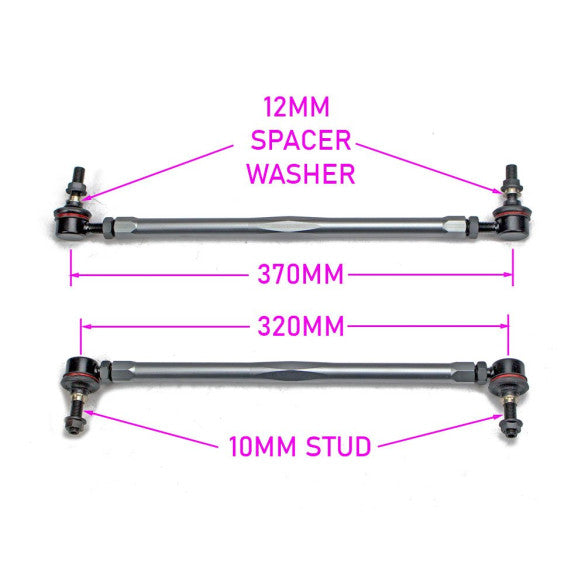 Godspeed Volvo V70 2001-2007 Front Anti-Sway Bar Adjustable Links, OE Replacement