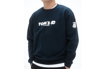 TOM'S Racing 50th Anniversary Crewneck Sweater - Navy