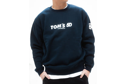 TOM'S Racing 50th Anniversary Crewneck Sweater - Navy