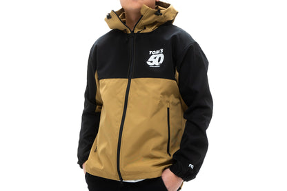 TOM'S Racing 50th Anniversary Windbreaker Jacket - Black w/ Brown