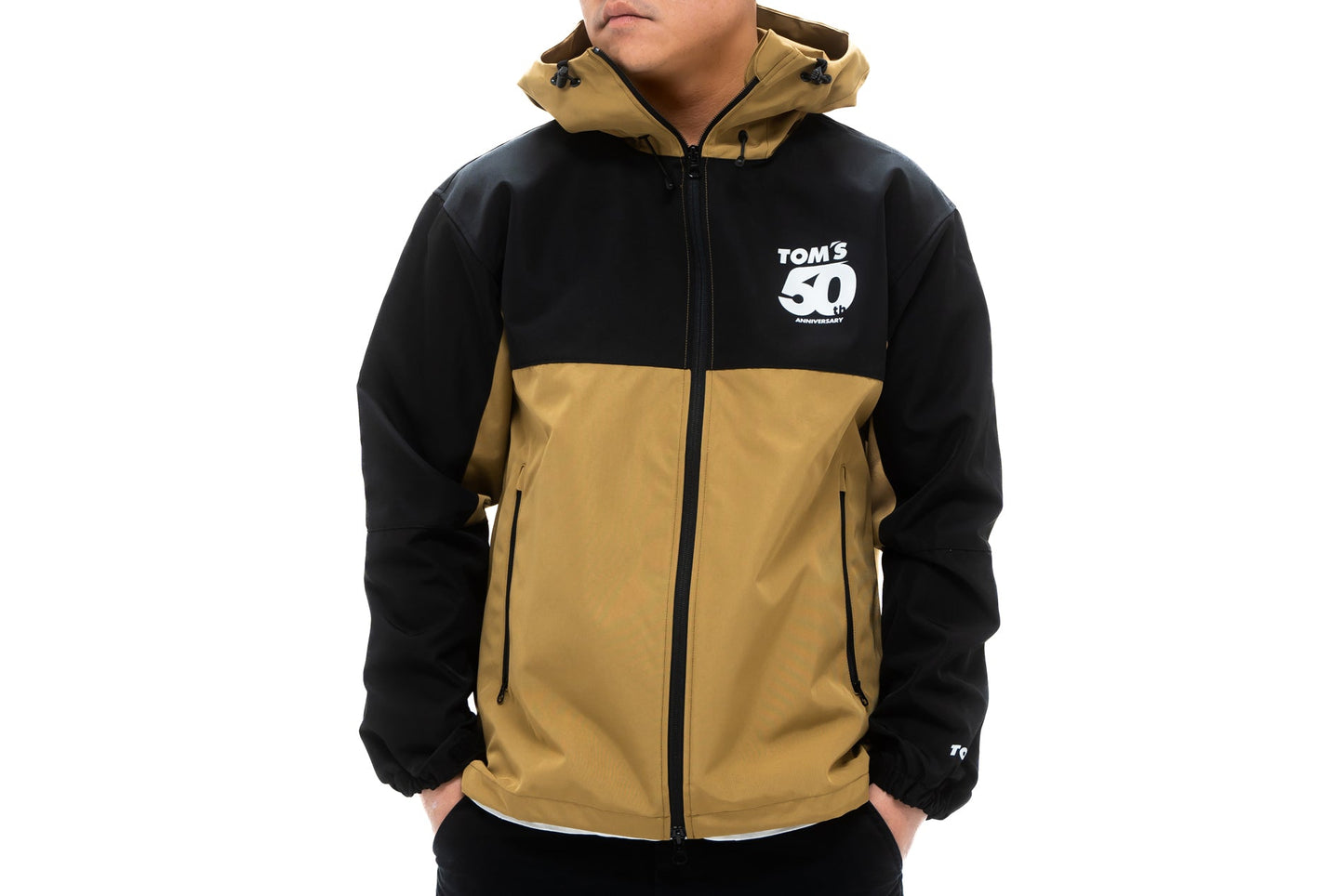 TOM'S Racing 50th Anniversary Windbreaker Jacket - Black w/ Brown