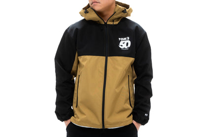 TOM'S Racing 50th Anniversary Windbreaker Jacket - Black w/ Brown