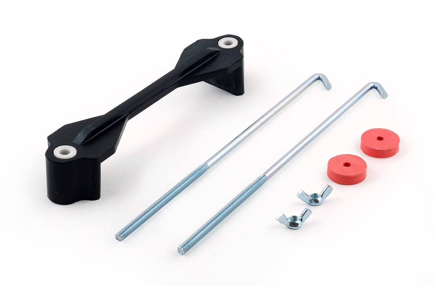 Tomioka Racing TR Rubber Battery Tie Down Kit w/ 10in J Hooks & Bolts (6 7/8")