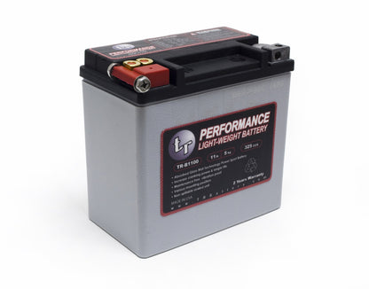 Tomioka Racing TR-B1100 11LBS AGM Lightweight Battery Street Use, Race Use, Track Use Universal Fit with Battery Tender (Optional)