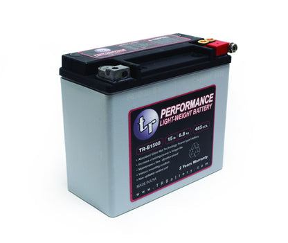 Tomioka Racing TR-B1500 15LBS AGM Lightweight Battery Street Use, Race Use, Track Use Universal Fit with Battery Tender (Optional)