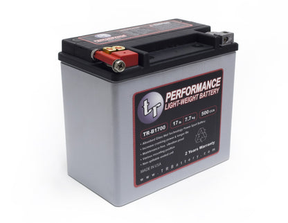 Tomioka Racing TR-B1700 17LBS AGM Lightweight Battery Street Use Race Use Track Use Universal Fit with Battery Tender (Optional)