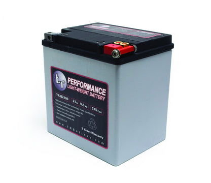 Tomioka Racing TR-B2100 21LBS AGM Lightweight Battery Street Use Race Use Track Use Universal Fit with Battery Tender (Optional)