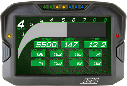 Wiring Specialties Closeup View - Non-Logging Display AEM CD-7 Carbon Enclosure AEM-30-5700