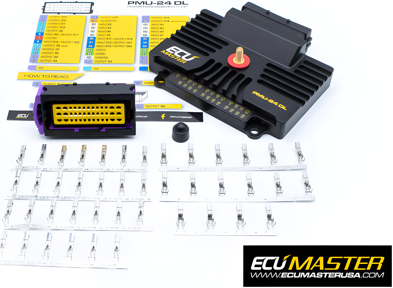 Wiring Specialties Detail Assembly - SR20DET ECU Master PMU-24 DL Power Management Unit Standalone EMU-ECUPMU24DL