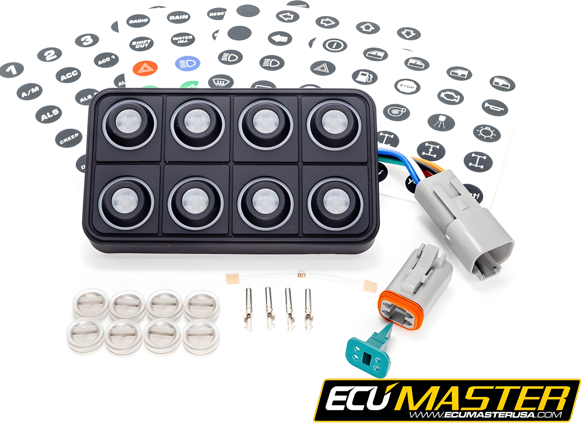 Wiring Specialties Full Length - SR20DET ECU Master 8 Position CAN Keyboard S13 Swap EMU-ECUKB8
