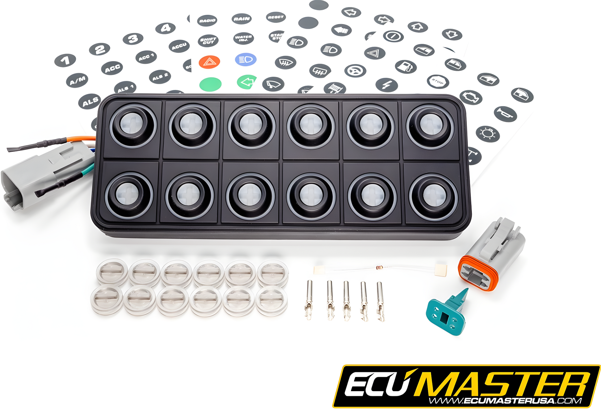 Wiring Specialties Full Length - SR20DET 1JZGTE RB26 13B-REW LS1 ECU Master 12 Position CAN Keyboard Standalone EMU-ECUKB12